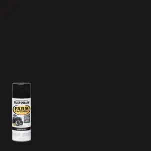 Black | Rust-Oleum Specialty Farm & Implement Gloss Spray Paint-280123 | 12 Ounce | 1