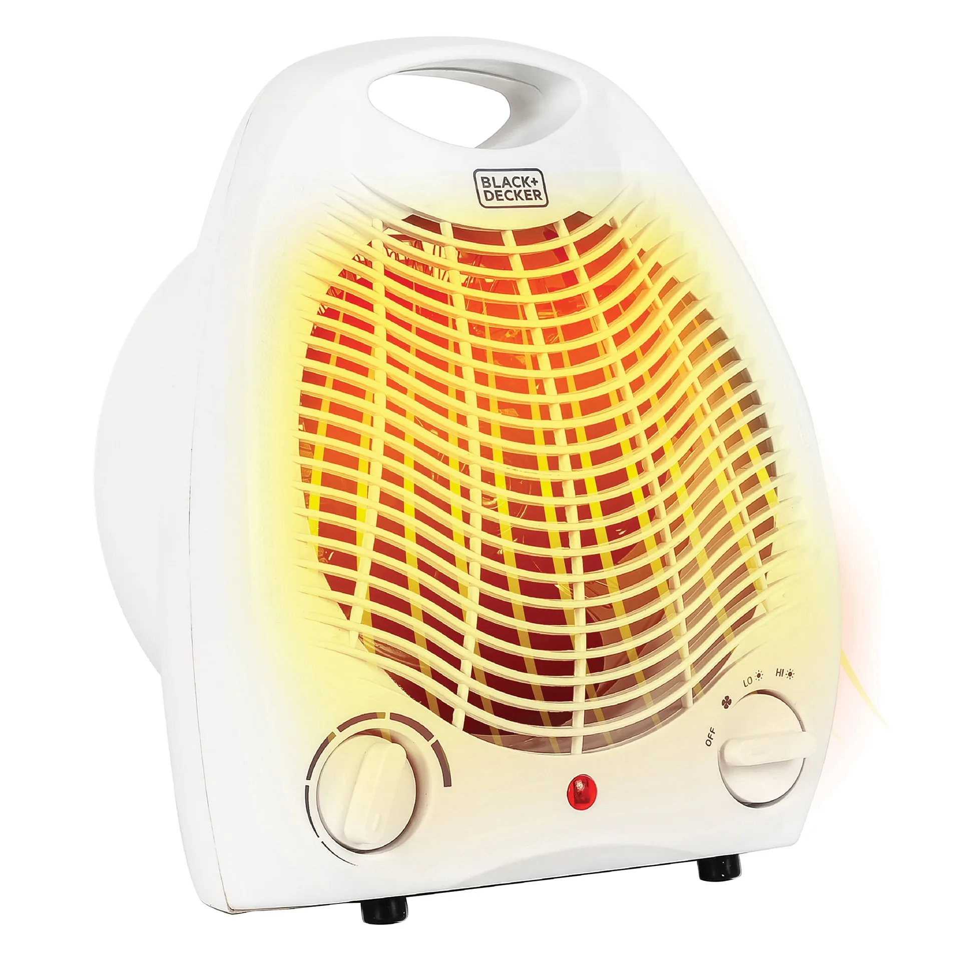 BLACK+DECKER 1,500-Watt-Max Personal Desktop Heater with Fan Setting (White) | BHD101W
