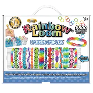 Rainbow Loom- Rubber Band Bracelet Craft Kit | 1,800 Rubber Bands Included | 8 Different Designs to Create | 5 Compartments For Easy Storage | High Quality Craft for Ages 7 & Up