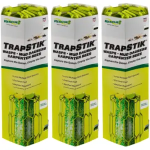 RESCUE! Outdoor TrapStik for Wasps | Mud Daubers | & Carpenter Bees Trap | 3 Count