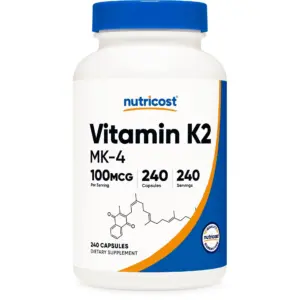 Nutricost Vitamin K2 (MK4) 240 Capsules (100mcg) | Gluten Free and Non-GMO Supplement
