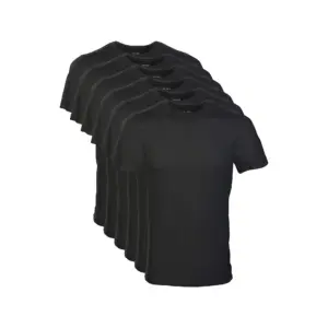 Gildan Adult Men's Short Sleeve Crew T-Shirt | 6-Pack | Sizes S-2XL | Black