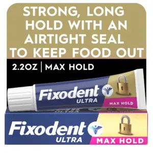 Fixodent Ultra Max Hold Secure Denture Adhesive Cream | 2.2 Ounce | 1
