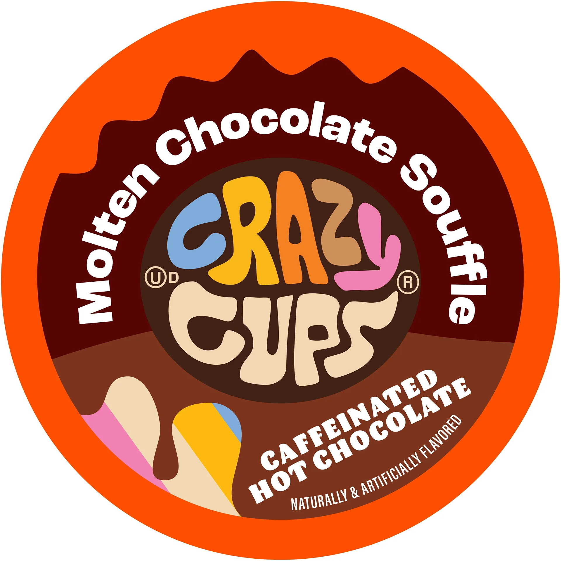 Crazy Cups Molten Chocolate Souffle Caffeinated Hot Chocolate pods | 22 Count For Keurig K-cup Machines