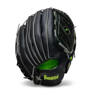 Franklin Sports Field Master Baseball + Softball Glove | Adult + Youth Mitt | 14 Righty | Black | Basket Web | Right