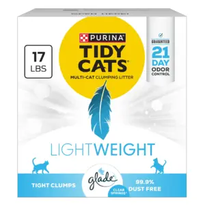 Purina Tidy Cats LightWeight With Glade Clear Springs Scented | Multi-Cat | Low Dust | Clumping Cat Litter