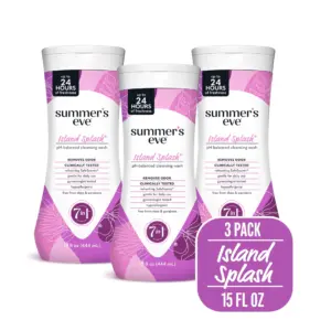 Summers Eve Island Splash Daily Feminine Wash | Removes Odor | pH Balanced | 15 fl Ounce | 3 Pack