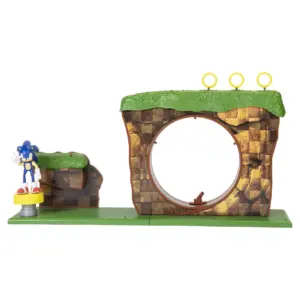 Sonic the Hedgehog Green Hill Zone Action Figure Playset | includes 2.5 Inch Sonic Action Figure