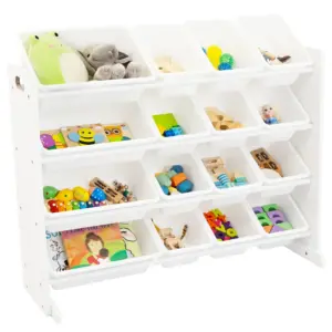 Humble Crew Child Space-Saving Plastic Organizing Racks | White