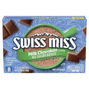 Milk Chocolate Flavor No Sugar Added Hot Cocoa Mix | 0.73 Ounce. 8-Count (Pack of 12)