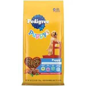 Puppy Dry Puppy Food | Grilled Steak & Vegetable Flavor | 3.5 Lb. Bag