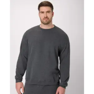 Hanes Men's & Big Men's EcoSmart Fleece Sweatshirt | Sizes S-5XL | M | Charcoal Heather