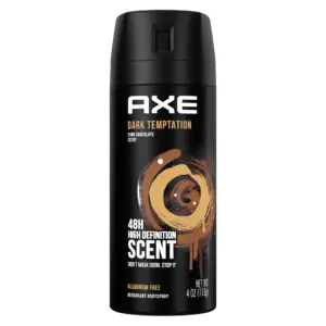 AXE Dark Temptation Men's Body Spray Deodorant Aluminum-Free | 4.0 Ounce | 1