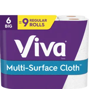Viva Multi-Surface Cloth Paper Towels | 6 Big Rolls | 83 Sheets Per Roll (498 Total)