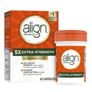 Align Probiotic Extra Strength | 5X More Good Bacteria for Digestive Health | 42 Capsules
