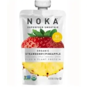 Noka Superfood Smoothie | Organic Strawberry Pineapple | 4.22 Ounce