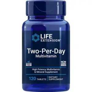 Life Extension Two-Per-Day Multivitamin | Packed with Over 25 Vitamins | Minerals and Extracts -Vitamins B6 | C | D | Zinc | Two-Month Supply | Non-GMO | Gluten-Free | 120 Tablets
