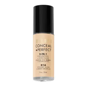 Milani Conceal + Perfect 2-Inch-1 Foundation + Concealer | Creamy Nude | 01A Creamy Nude