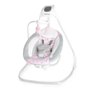 Ingenuity SimpleComfort 2-Inch-1 Vibrating Lightweight Baby Swing & Rocker Raylan | Gray | Multi-color | Multicolor