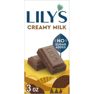 Lily's Creamy Milk Chocolate Style No Sugar Added Sweets | Bar 3 Ounce | 1
