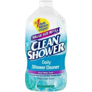 Clean Shower Daily Shower Cleaner Refill | Fresh Clean Scent | Mildew Stain Remover | 60 fl Ounce Bottle (Pack of 2)