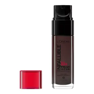 L'Oreal Paris Infallible Fresh Wear 32 Hr Liquid Foundation Makeup | 545 Ebony | 1 fl Ounce | Black