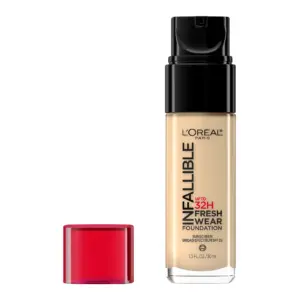 L'Oreal Paris Infallible Fresh Wear 32 Hr Liquid Foundation Makeup | 495 Amber | 1 Ounce