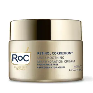 RoC Retinol Correxion Anti-Aging Daily Hydration Moisturizer Cream with Hydrating Hyaluronic Acid | Fragrance-Free | 1.7 Ounce