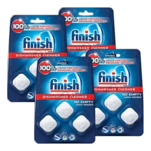 Finish Dishwasher Cleaner Tablets | Deep Cleans Hidden Grease and Grime | Fights Odors | No Extra Wash Cycle | Helps Maintain Dishwasher | 12 Month Supply | 12 Count