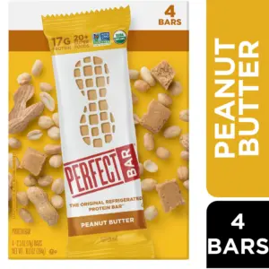 Perfect Bar Gluten-Free Peanut Butter Refrigerated Protein Bar | Organic | 4 count | 2.5 Ounce