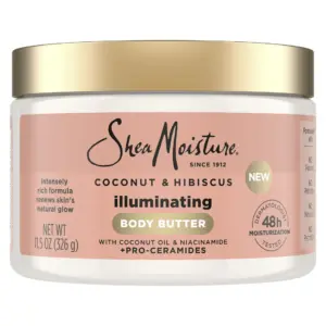 SheaMoisture Illuminating Body Butter Renewing Dry Skin Coconut and Hibiscus | 11.5 Ounce ( 2 Pack )
