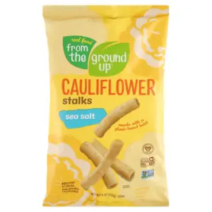 Real Food From The Ground Up Cauliflower Sea Salt Stalks | 4 Ounce Bag | Single