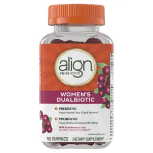 Align Probiotic Women's Health Gummies | Daily Prebiotic and Probiotic Supplement for Feminine Health | Cranberry | 50 Count