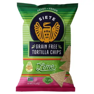 Siete Family Foods Tortilla Chip | Hint of Lime | 5 Ounce Bag