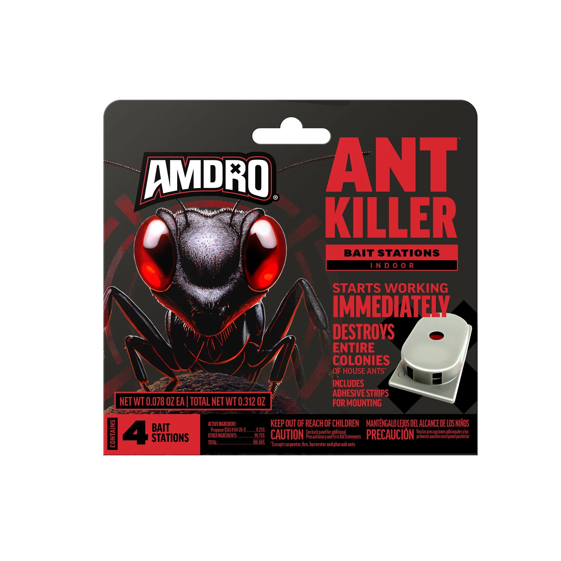 Amdro Ant Kills Ant Killer Bait Station | 4 Count | 4 ct | 4 Pack