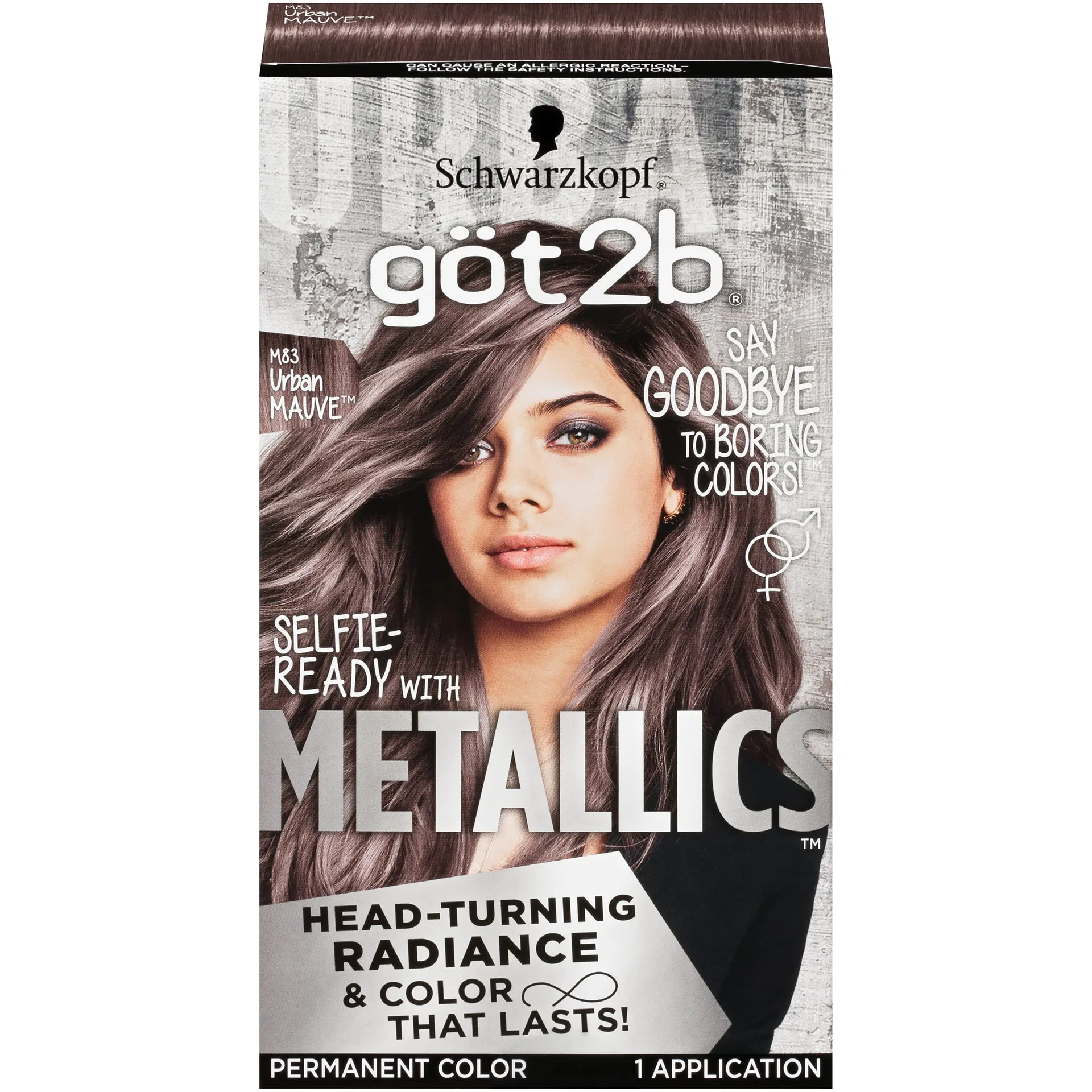 Schwarzkopf Got2b Metallics Permanent Hair Color | M83 Urban Mauve