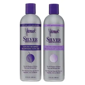 Jhirmack Silver Brightening Purple Shampoo & Conditioner Set for all types of silver | grey | & blonde hair C32