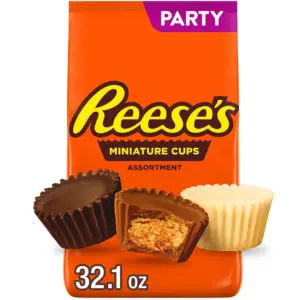 Reese's Miniatures Assorted Flavored Peanut Butter Cups Candy | Party Pack 32.1 Ounce