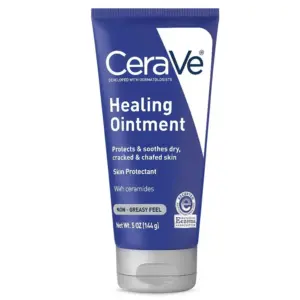 healing ointment | moisturizing petrolatum skin protectant for dry skin with hyaluronic acid and ceramides | lanolin free and fragrance free | 5 ounce | 5 Ounce(Pack Of 1)