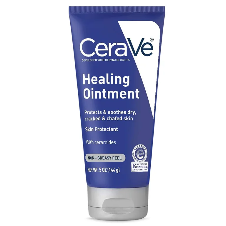 healing ointment | moisturizing petrolatum skin protectant for dry skin with hyaluronic acid and ceramides | lanolin free and fragrance free | 5 ounce | 5 Ounce(Pack Of 1)