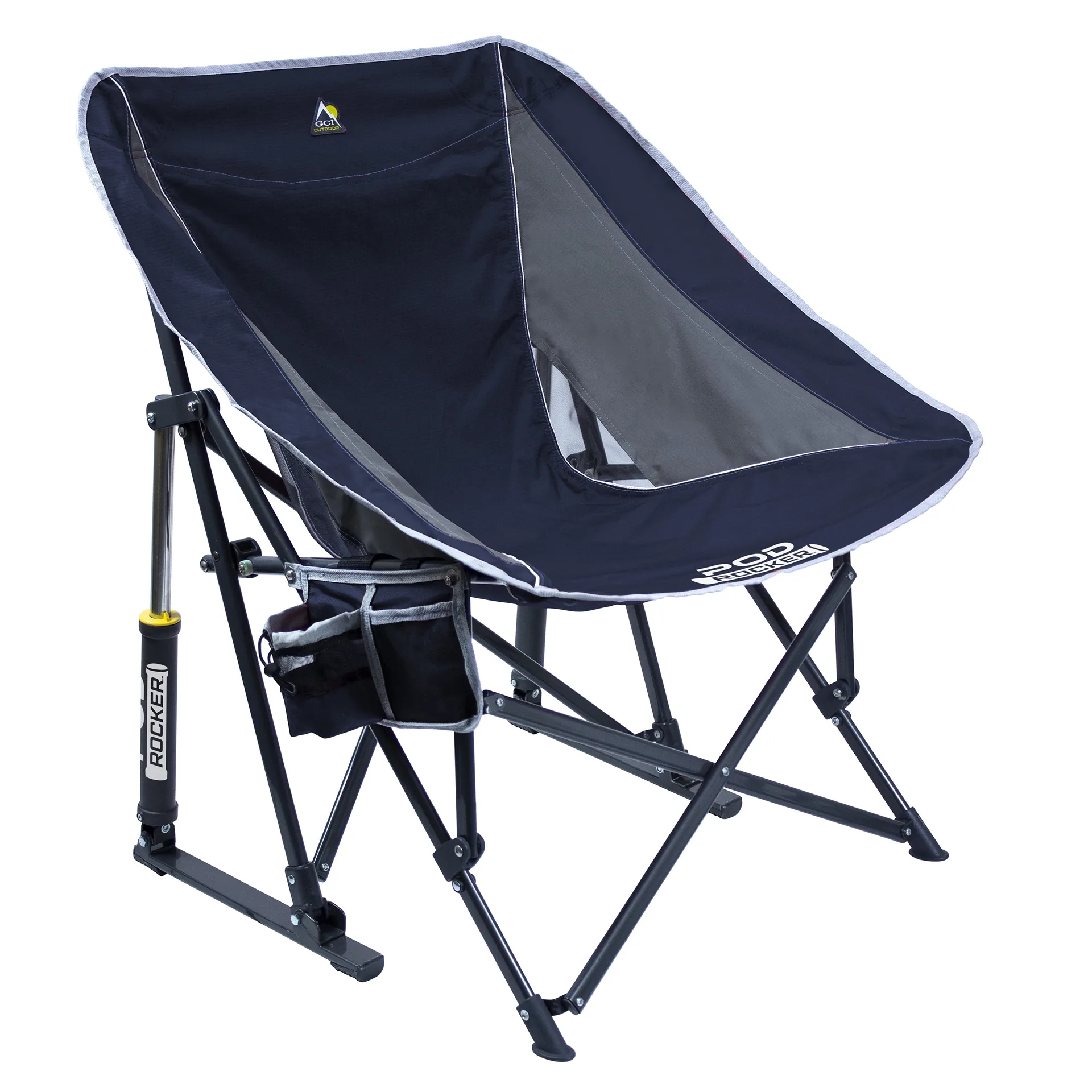 GCI Outdoor Pod Rocker Foldable Rocking Camp Chair with Carry Bag | Indigo | Single