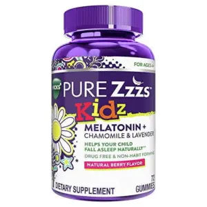 VICKS Pure Zzzs Kidz | Melatonin Sleep Aid Gummies for Kids & Children | Helps Your Child Fall Asleep Naturally | Low Dose Melatonin | Berry Flavored | 72 Gummies