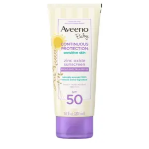 Aveeno Baby Continuous Protection Mineral Sunscreen | SPF 50 | 7 fl. Ounce