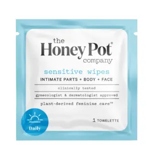 The Honey Pot Company | Sensitive Feminine Wipes | Intimate Parts | Body or Face | Travel Size 15 ct