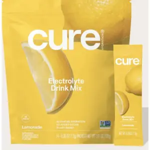 Cure Hydration Electrolyte Drink Mix | Lemonade | Pack of 14