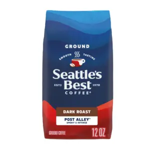 Seattles Best Coffee | Post Alley | Dark Roast | Ground Coffee | 100% Arabica | 12 Ounce | Single | Post Alley Blend