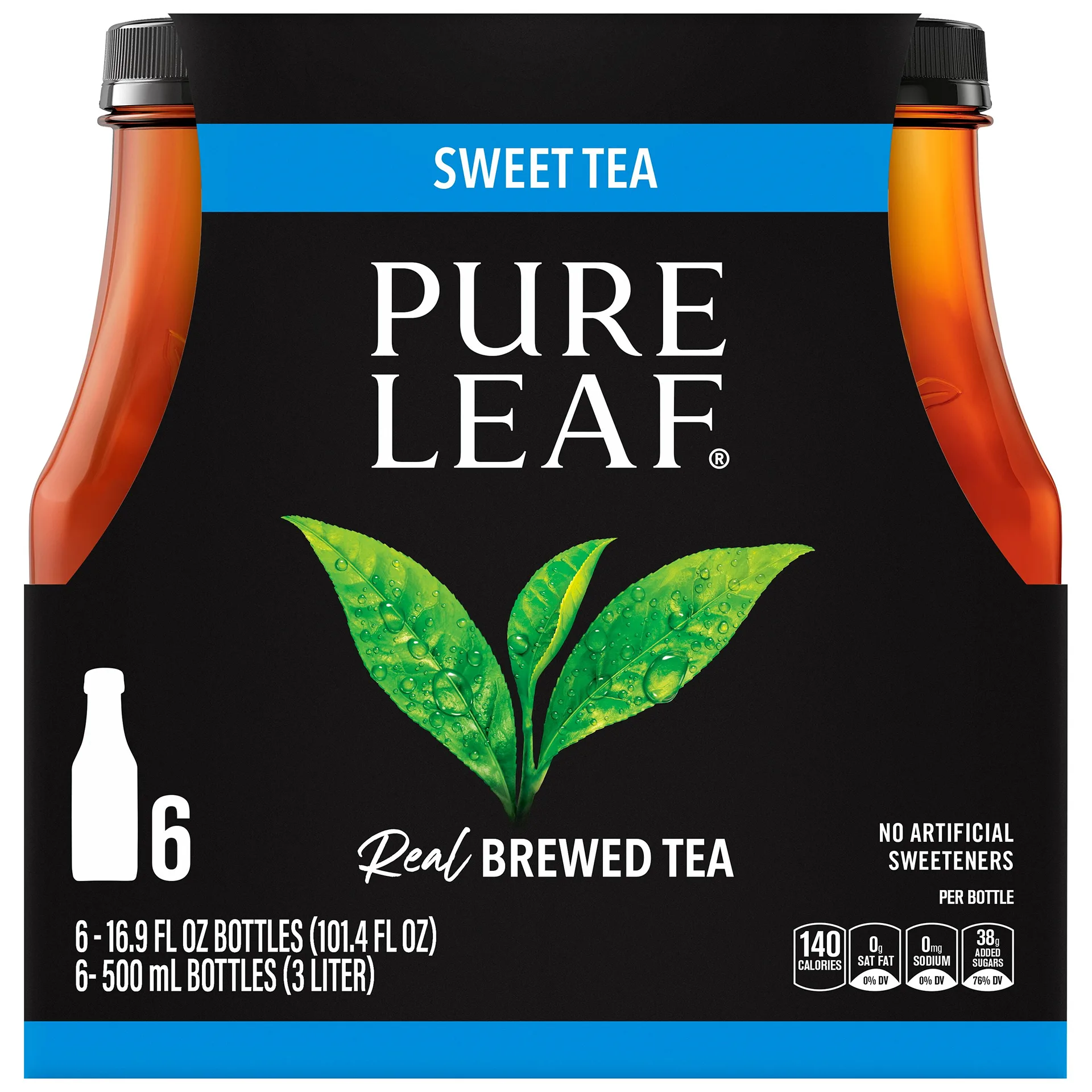 Pure Leaf Sweet Tea Iced Tea | Bottled Tea Drink | 16.9 fl Ounce | 6 Pack Bottles