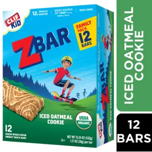Zbar Iced Oatmeal Cookie Flavor Soft Baked Snack Bars | Organic Granola Bars | 12ct | Single