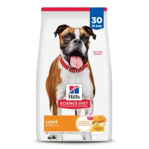 Hill's Science Diet Light Chicken and Barley Dry Dog Food | 30lb Bag | Chicken Meal and Barley | 30 lbs