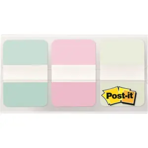 Post-it Pastel Color Tabs | Gradient Blue | Pink | Clear | 36 Tabs/Pack